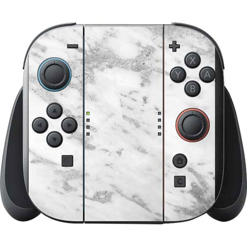 Silver Marble Nintendo Switch 2 (2025) with Joy-Con Skin